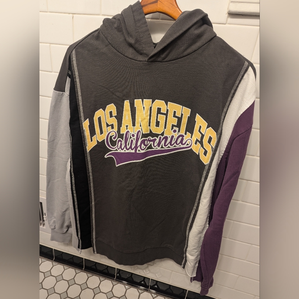 Los Angeles California Colorblock Lakers 🏀  Colors Hoodie Sz Large